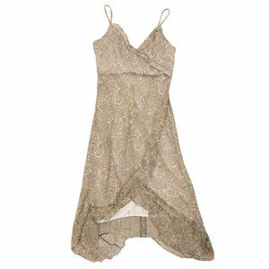 🌸✨ Geisha Pretty Paisley Dress Size 2 Ruffled High Low Cotton ✨